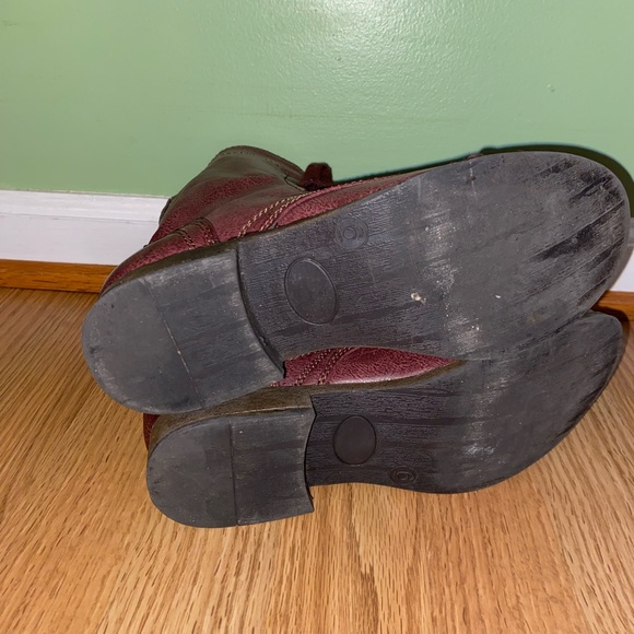 Maroon Combat Boots - Picture 5 of 9
